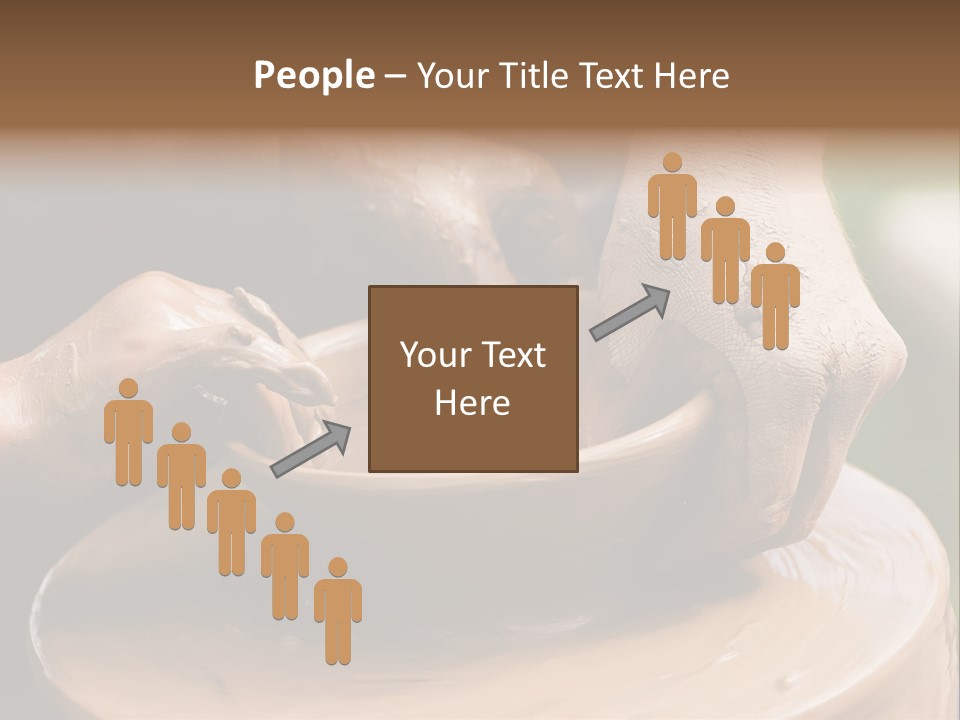 A Potters Hands Guiding A Child Hands To Help Him To Work With The Ceramic Wheel See Similar Photos In My Portfolio. PowerPoint Template