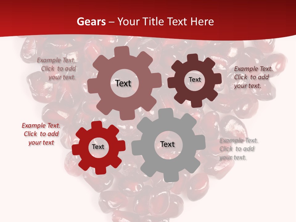 Heart Shaped Pomegranate Seeds, High Key, Vivid And Detailed PowerPoint Template