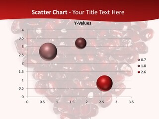 Heart Shaped Pomegranate Seeds, High Key, Vivid And Detailed PowerPoint Template