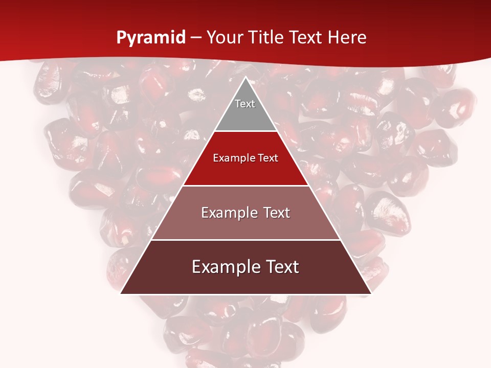 Heart Shaped Pomegranate Seeds, High Key, Vivid And Detailed PowerPoint Template