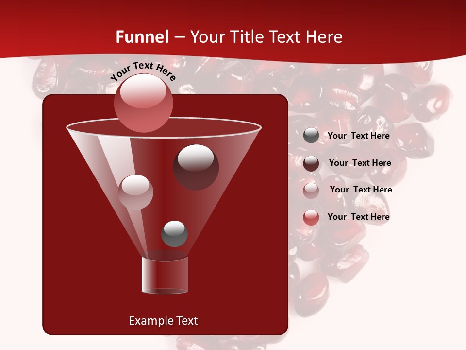 Heart Shaped Pomegranate Seeds, High Key, Vivid And Detailed PowerPoint Template
