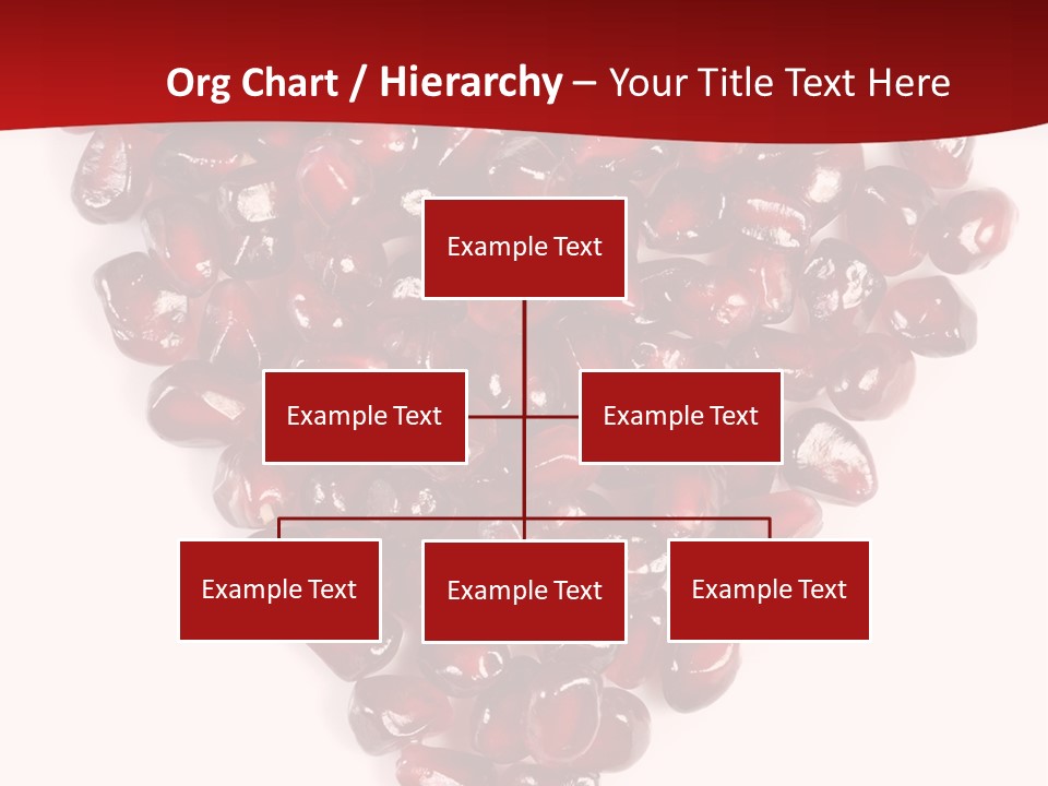 Heart Shaped Pomegranate Seeds, High Key, Vivid And Detailed PowerPoint Template