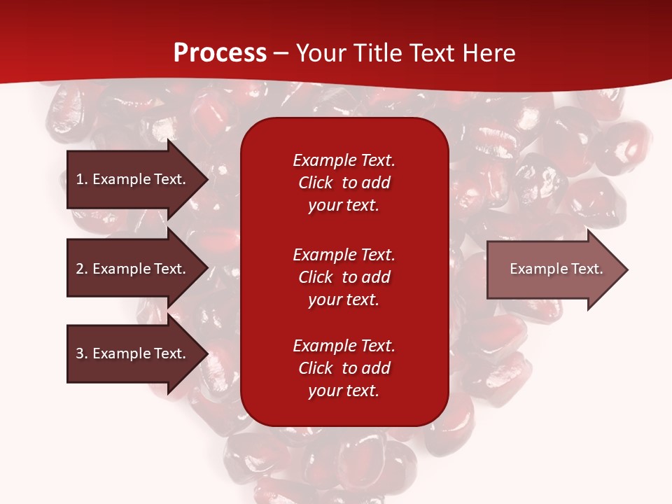 Heart Shaped Pomegranate Seeds, High Key, Vivid And Detailed PowerPoint Template