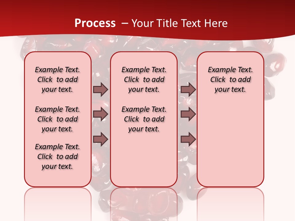 Heart Shaped Pomegranate Seeds, High Key, Vivid And Detailed PowerPoint Template