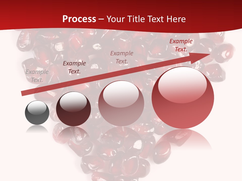 Heart Shaped Pomegranate Seeds, High Key, Vivid And Detailed PowerPoint Template