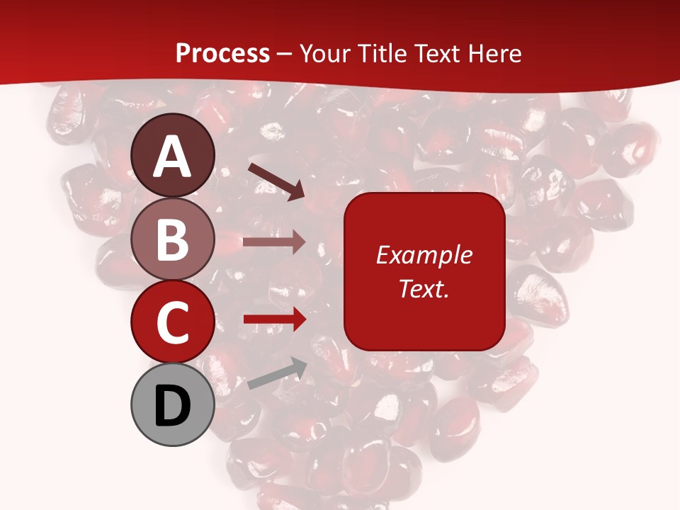 Heart Shaped Pomegranate Seeds, High Key, Vivid And Detailed PowerPoint Template
