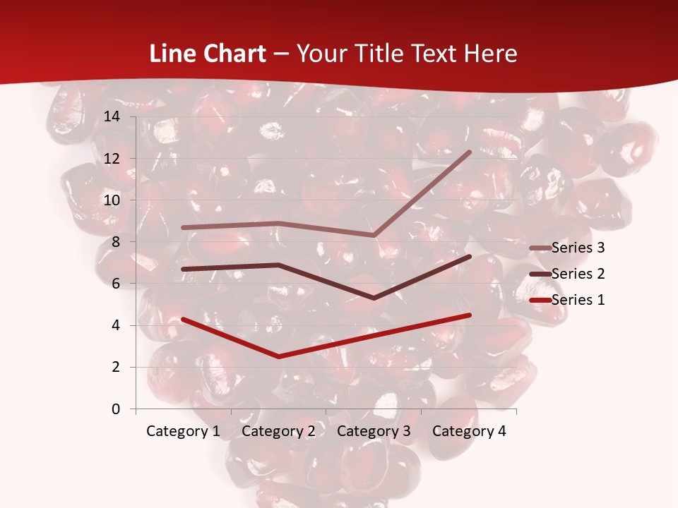 Heart Shaped Pomegranate Seeds, High Key, Vivid And Detailed PowerPoint Template