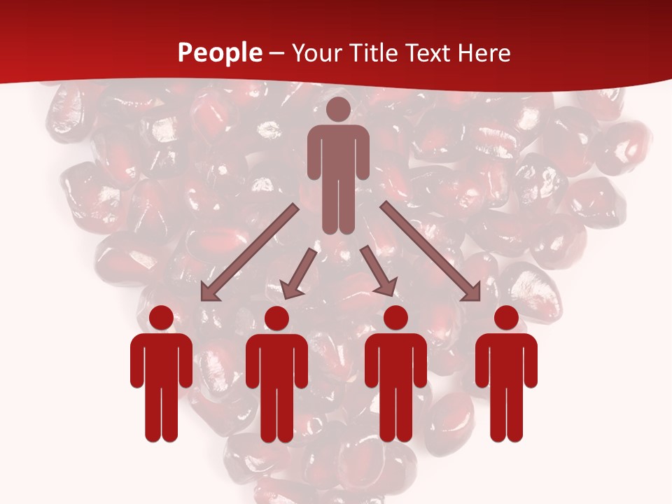 Heart Shaped Pomegranate Seeds, High Key, Vivid And Detailed PowerPoint Template