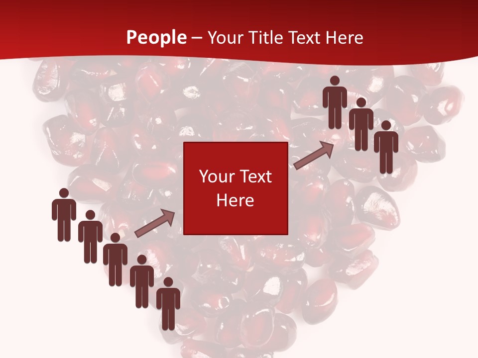 Heart Shaped Pomegranate Seeds, High Key, Vivid And Detailed PowerPoint Template