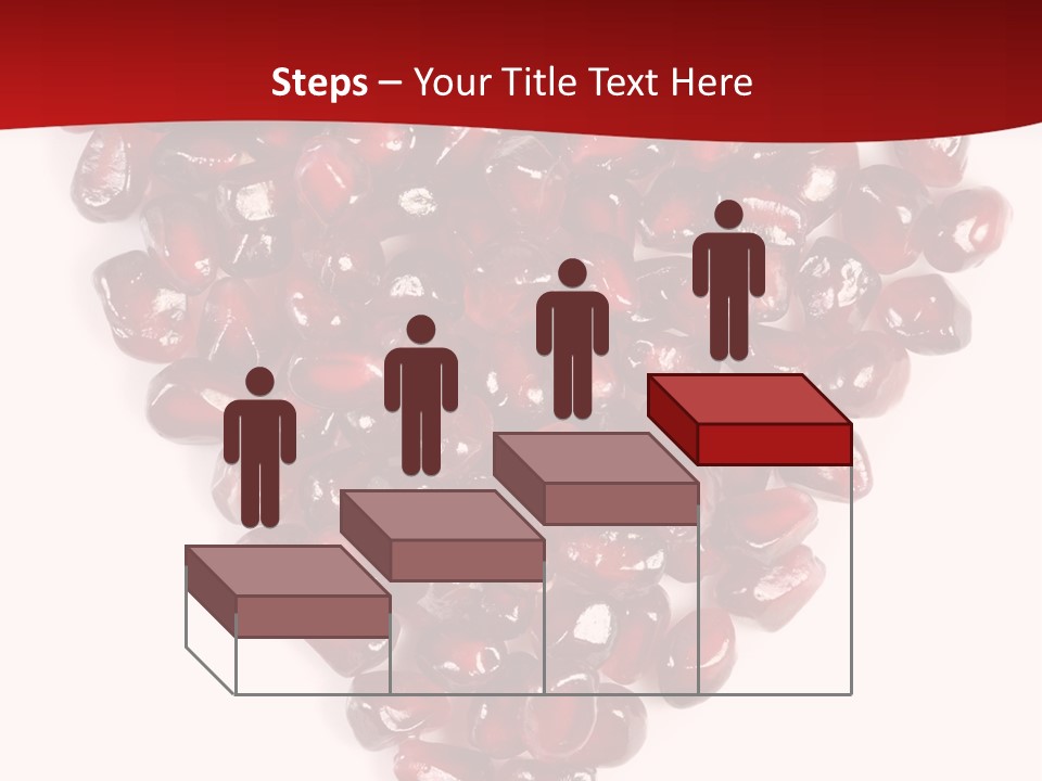 Heart Shaped Pomegranate Seeds, High Key, Vivid And Detailed PowerPoint Template