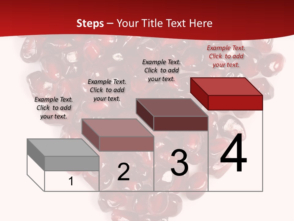 Heart Shaped Pomegranate Seeds, High Key, Vivid And Detailed PowerPoint Template