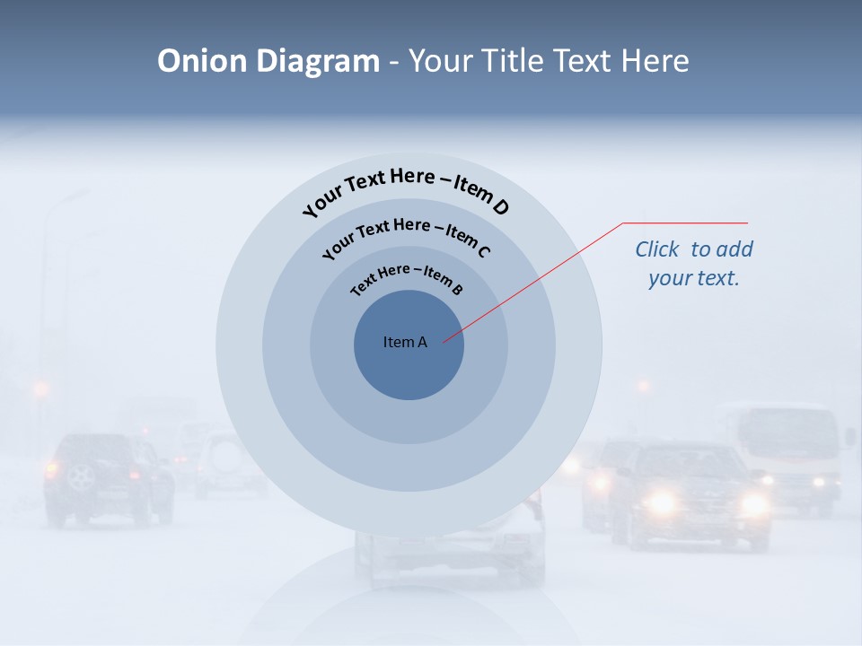Snowstorm, Poor Visibility,Slick Roads And Lots Of Traffic. PowerPoint Template