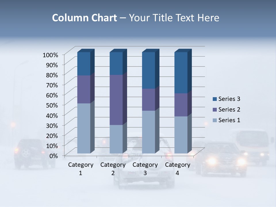 Snowstorm, Poor Visibility,Slick Roads And Lots Of Traffic. PowerPoint Template