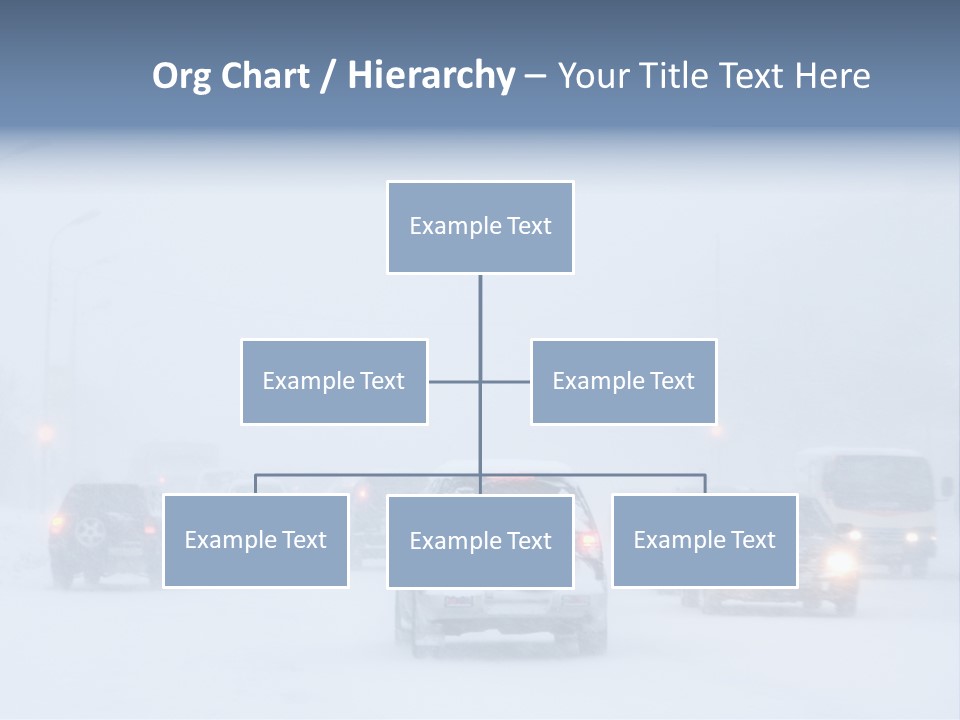 Snowstorm, Poor Visibility,Slick Roads And Lots Of Traffic. PowerPoint Template