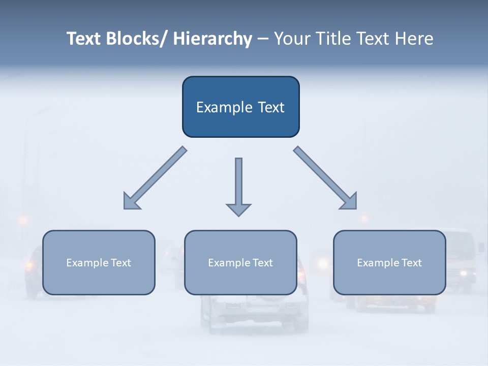 Snowstorm, Poor Visibility,Slick Roads And Lots Of Traffic. PowerPoint Template