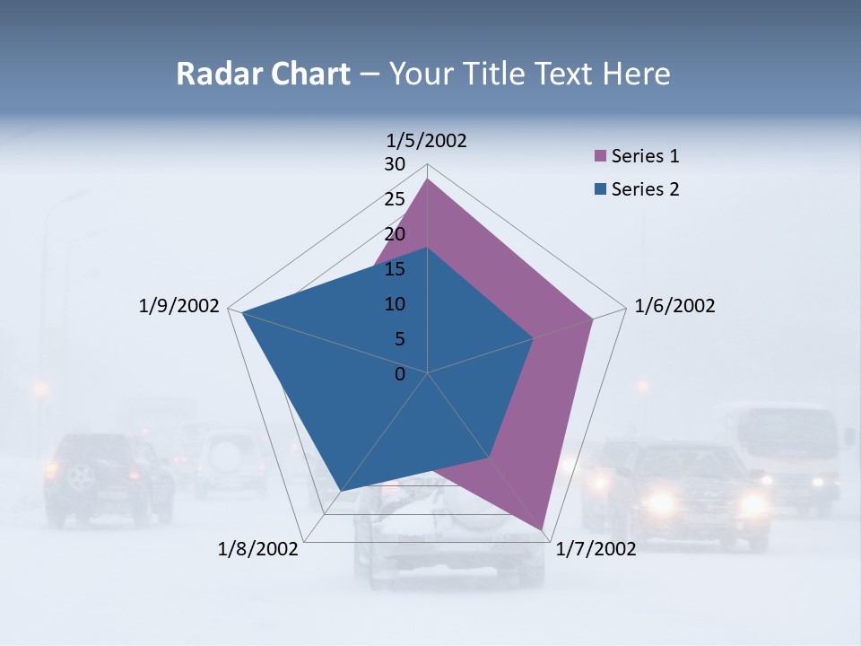 Snowstorm, Poor Visibility,Slick Roads And Lots Of Traffic. PowerPoint Template
