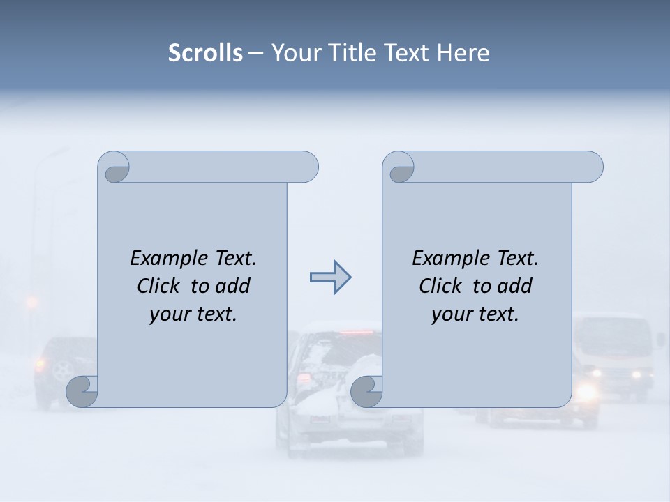 Snowstorm, Poor Visibility,Slick Roads And Lots Of Traffic. PowerPoint Template