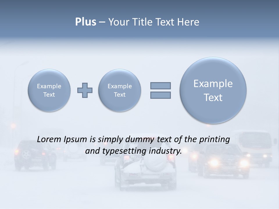 Snowstorm, Poor Visibility,Slick Roads And Lots Of Traffic. PowerPoint Template