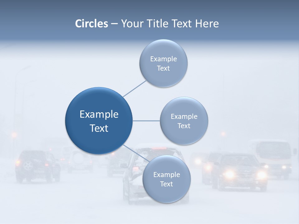 Snowstorm, Poor Visibility,Slick Roads And Lots Of Traffic. PowerPoint Template