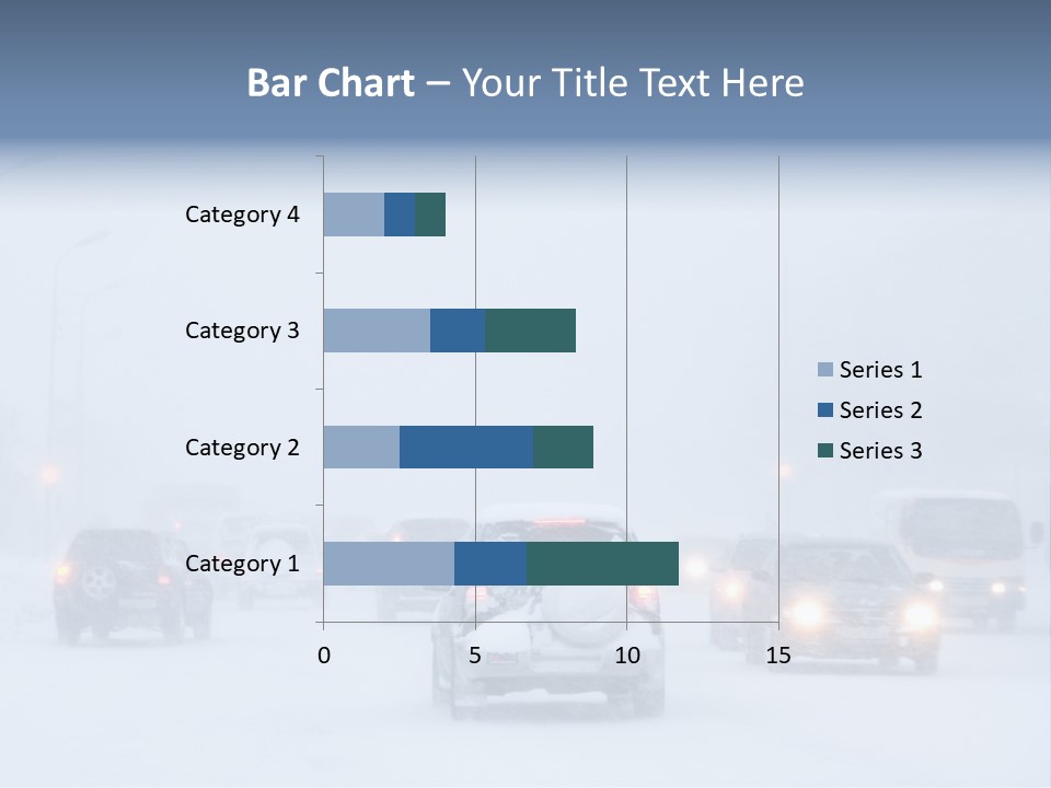 Snowstorm, Poor Visibility,Slick Roads And Lots Of Traffic. PowerPoint Template