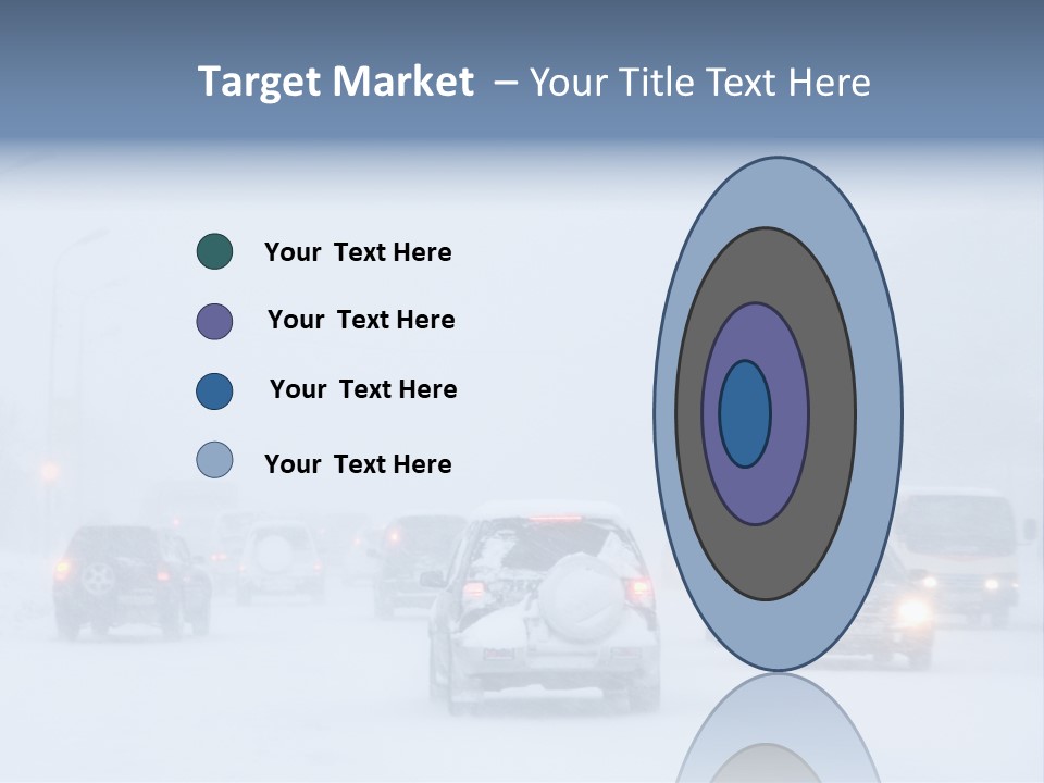 Snowstorm, Poor Visibility,Slick Roads And Lots Of Traffic. PowerPoint Template