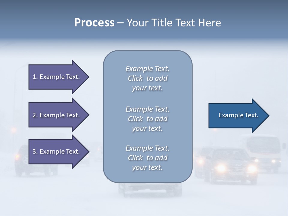 Snowstorm, Poor Visibility,Slick Roads And Lots Of Traffic. PowerPoint Template