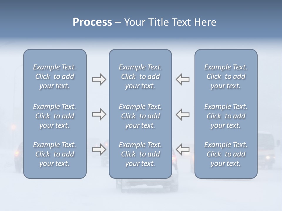 Snowstorm, Poor Visibility,Slick Roads And Lots Of Traffic. PowerPoint Template