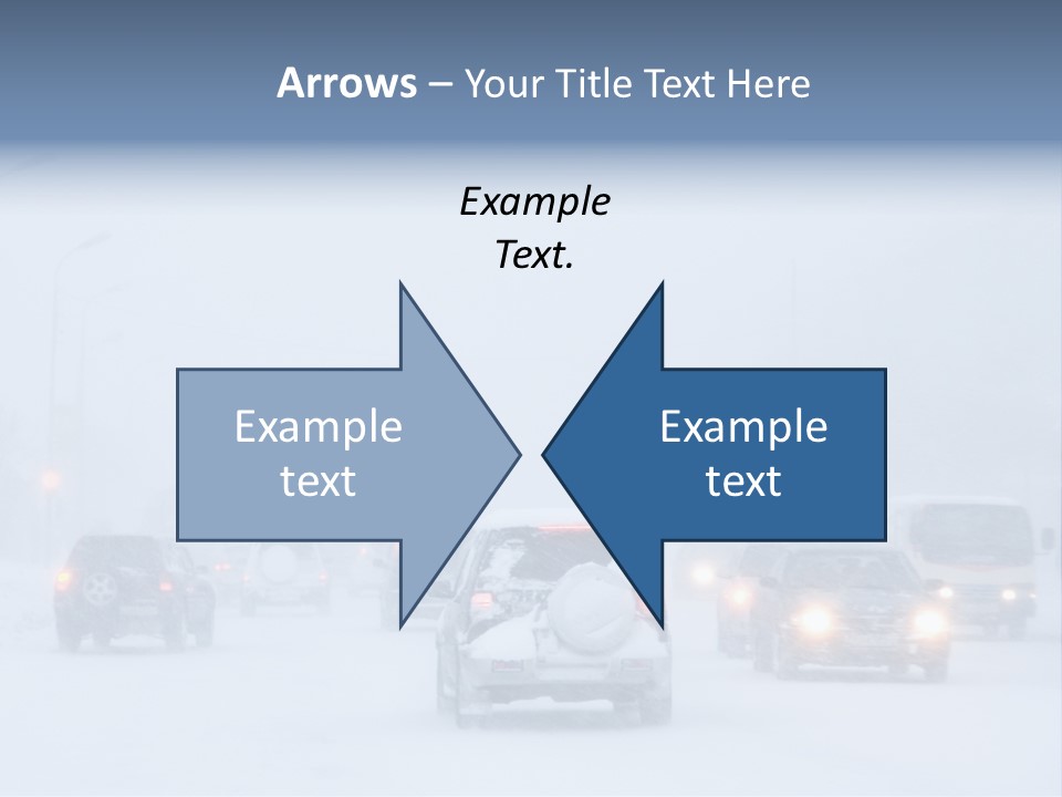 Snowstorm, Poor Visibility,Slick Roads And Lots Of Traffic. PowerPoint Template