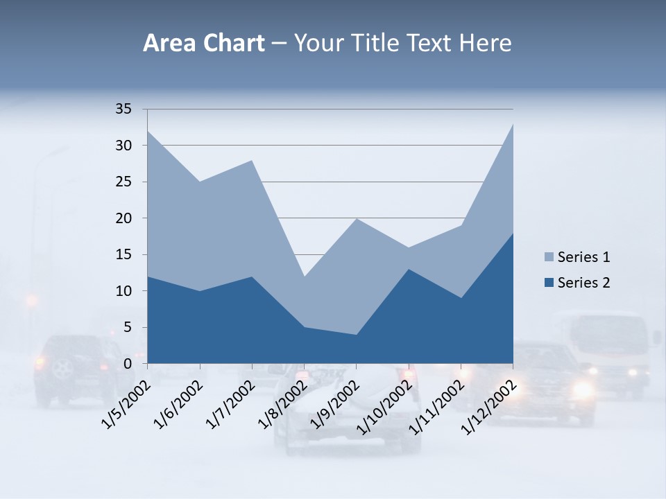 Snowstorm, Poor Visibility,Slick Roads And Lots Of Traffic. PowerPoint Template