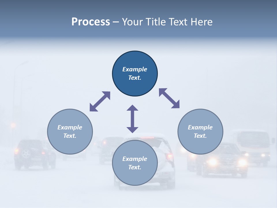 Snowstorm, Poor Visibility,Slick Roads And Lots Of Traffic. PowerPoint Template