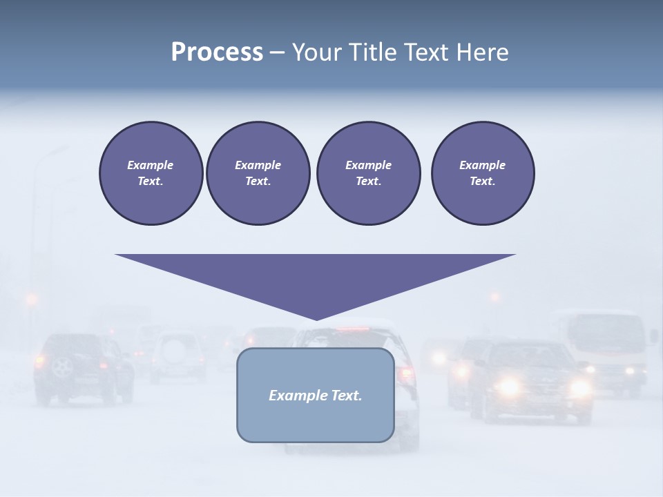 Snowstorm, Poor Visibility,Slick Roads And Lots Of Traffic. PowerPoint Template
