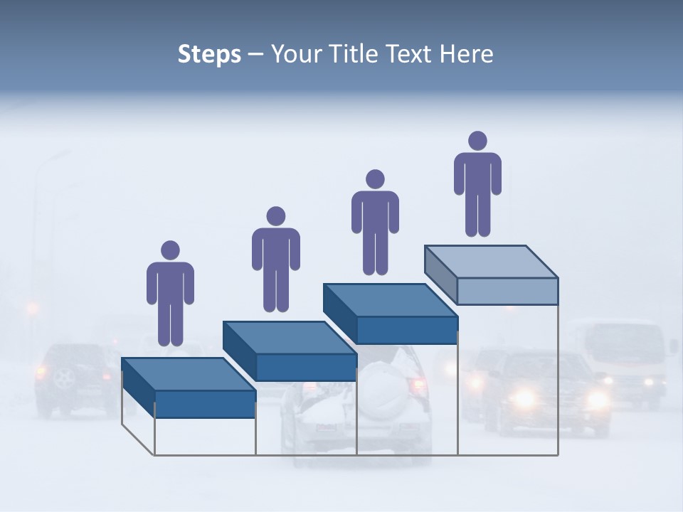 Snowstorm, Poor Visibility,Slick Roads And Lots Of Traffic. PowerPoint Template