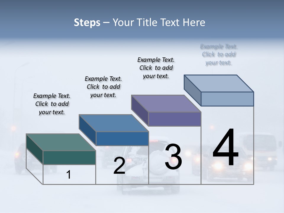 Snowstorm, Poor Visibility,Slick Roads And Lots Of Traffic. PowerPoint Template