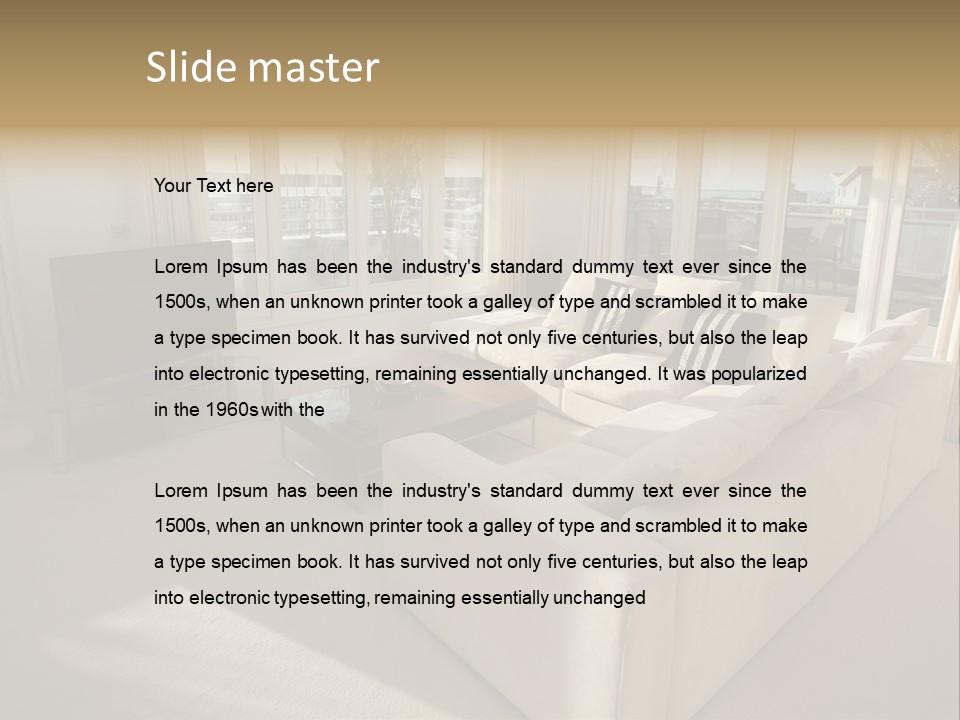 Modern Living Room PowerPoint Template