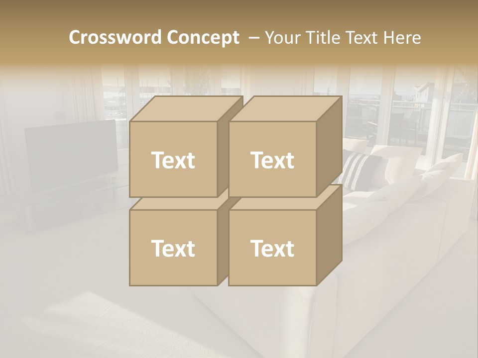 Modern Living Room PowerPoint Template