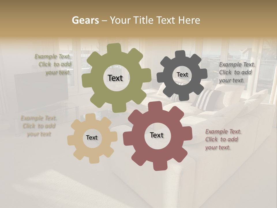 Modern Living Room PowerPoint Template