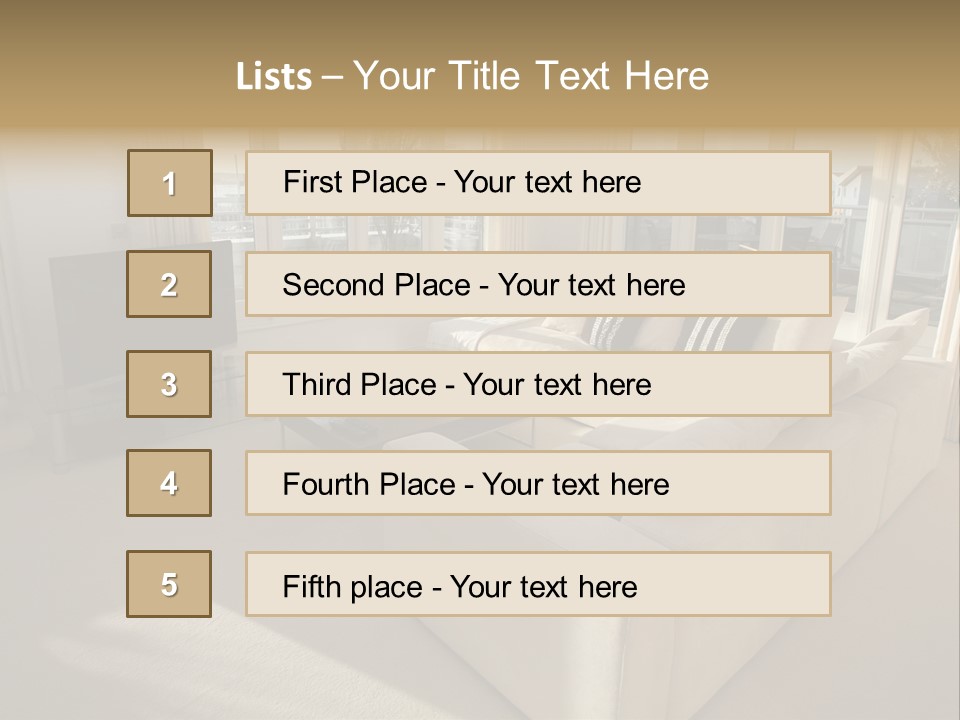Modern Living Room PowerPoint Template