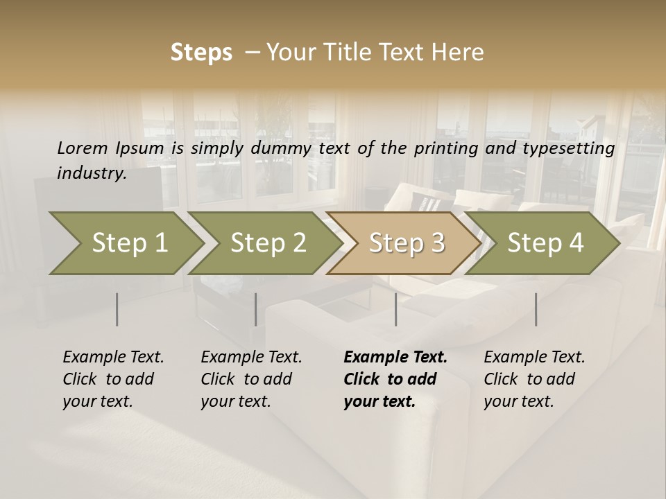 Modern Living Room PowerPoint Template