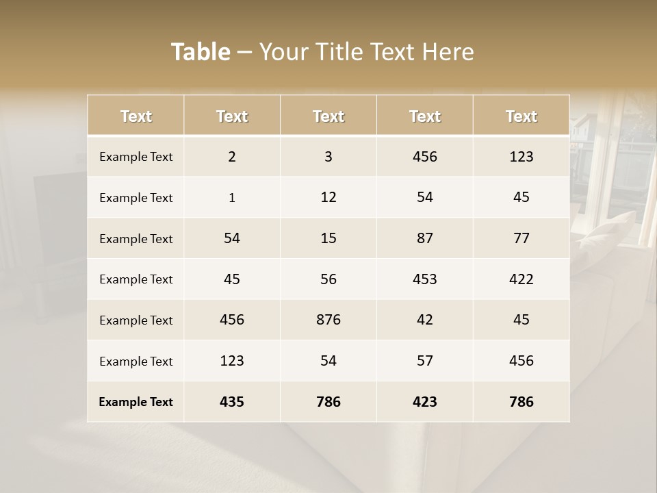 Modern Living Room PowerPoint Template