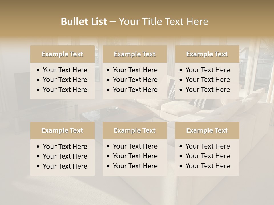 Modern Living Room PowerPoint Template