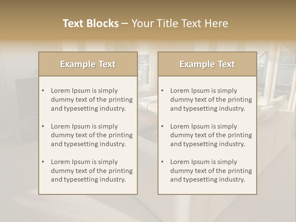 Modern Living Room PowerPoint Template