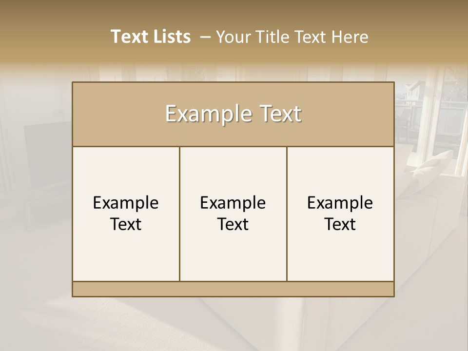 Modern Living Room PowerPoint Template