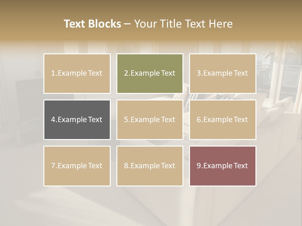 Modern Living Room PowerPoint Template
