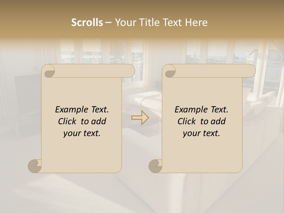 Modern Living Room PowerPoint Template
