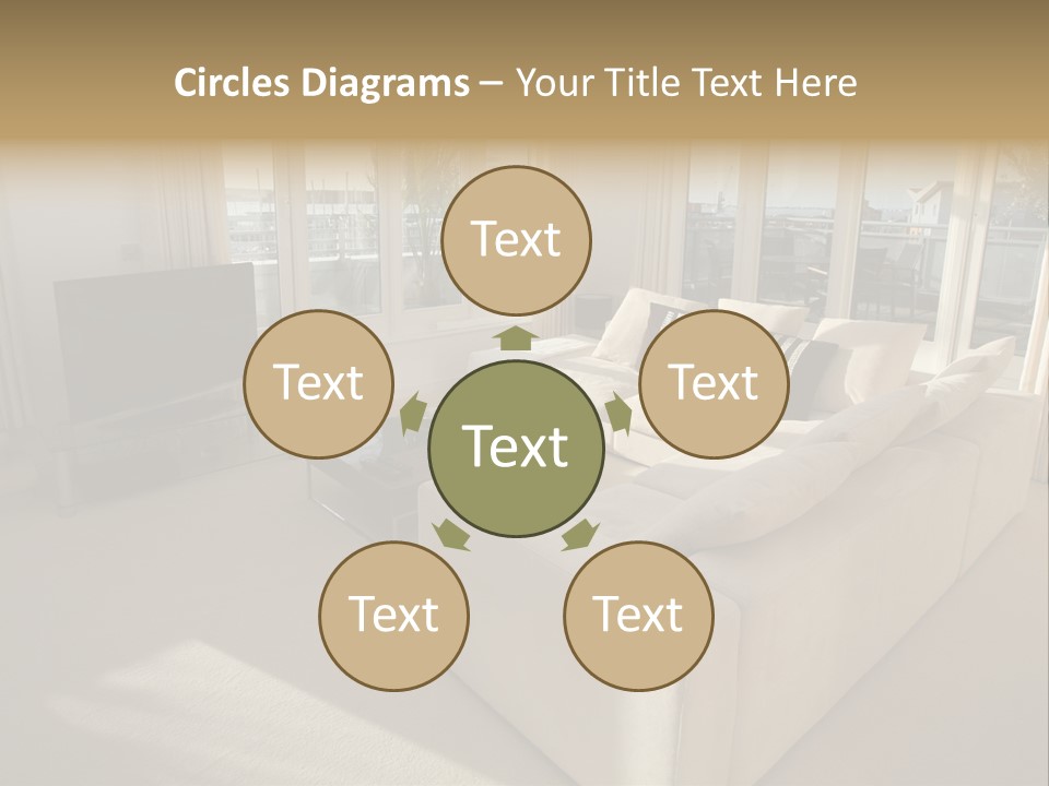 Modern Living Room PowerPoint Template