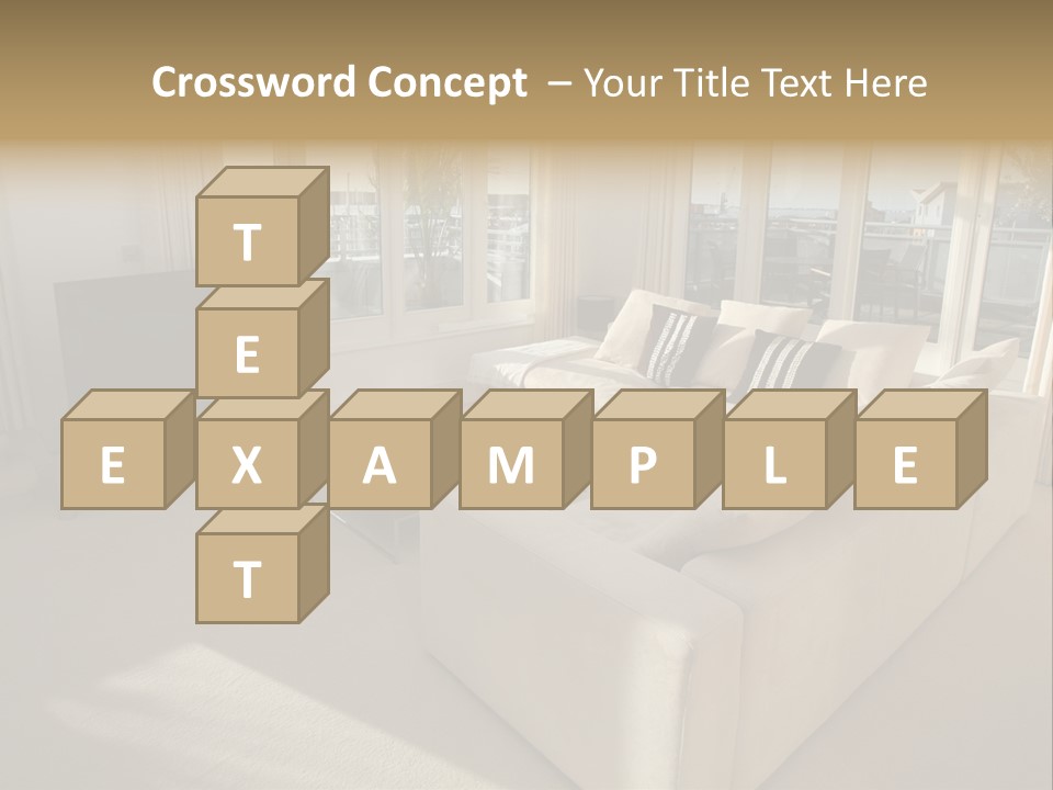 Modern Living Room PowerPoint Template