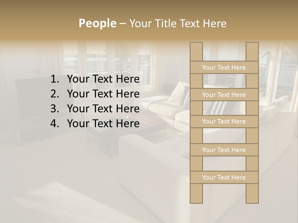 Modern Living Room PowerPoint Template