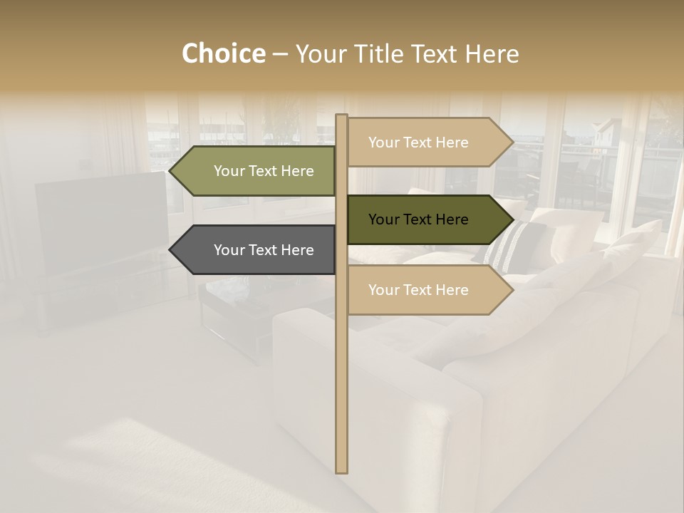 Modern Living Room PowerPoint Template
