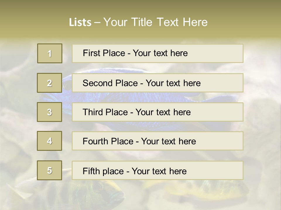 Colorful Tropical Fish Of The Cichlid Family PowerPoint Template