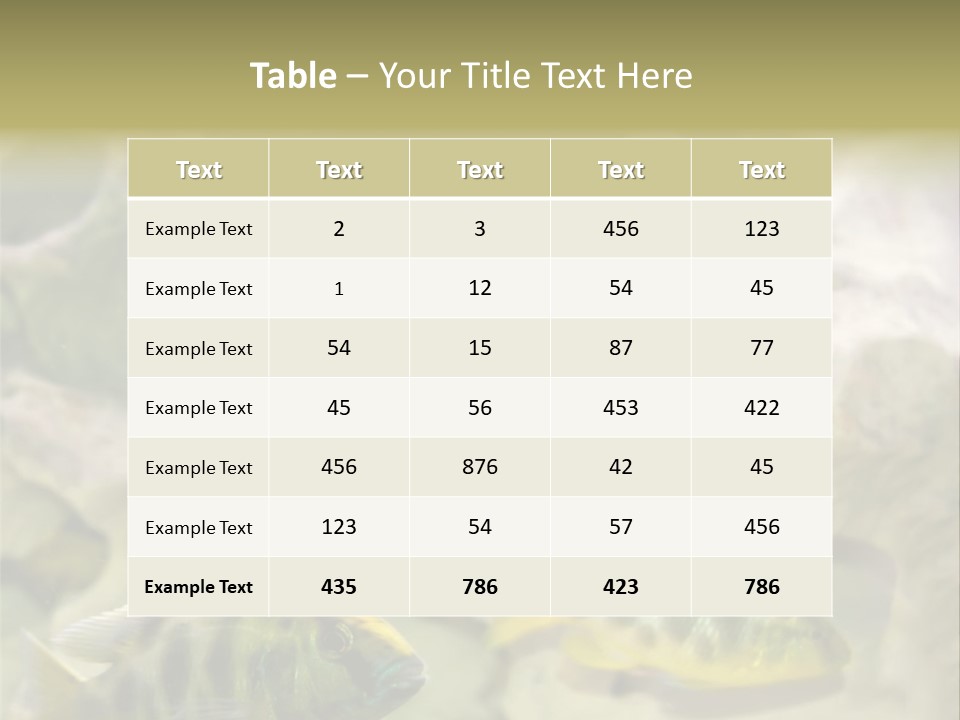Colorful Tropical Fish Of The Cichlid Family PowerPoint Template